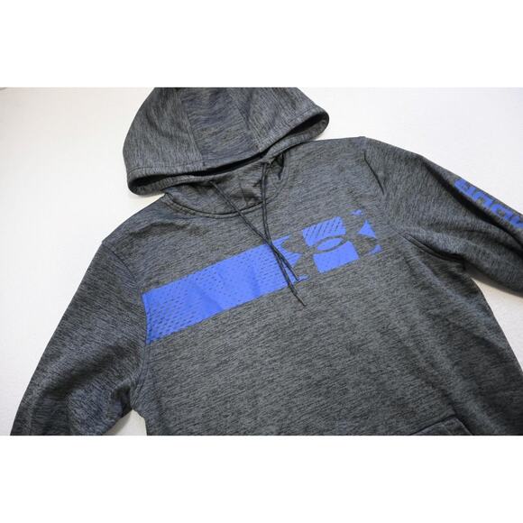 Under Armour Hoodie ColdGear Gray Pull Over Athletic Sweatshirt Mens Sz Small - Picture 8 of 10
